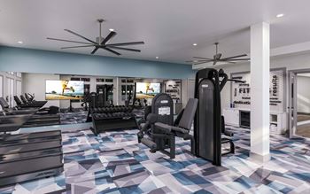 24-Hour first class fitness center with yoga/spin studio